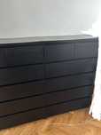 Komoda Malm ikea czarnobrąz 6 szuflad 1 sztuki