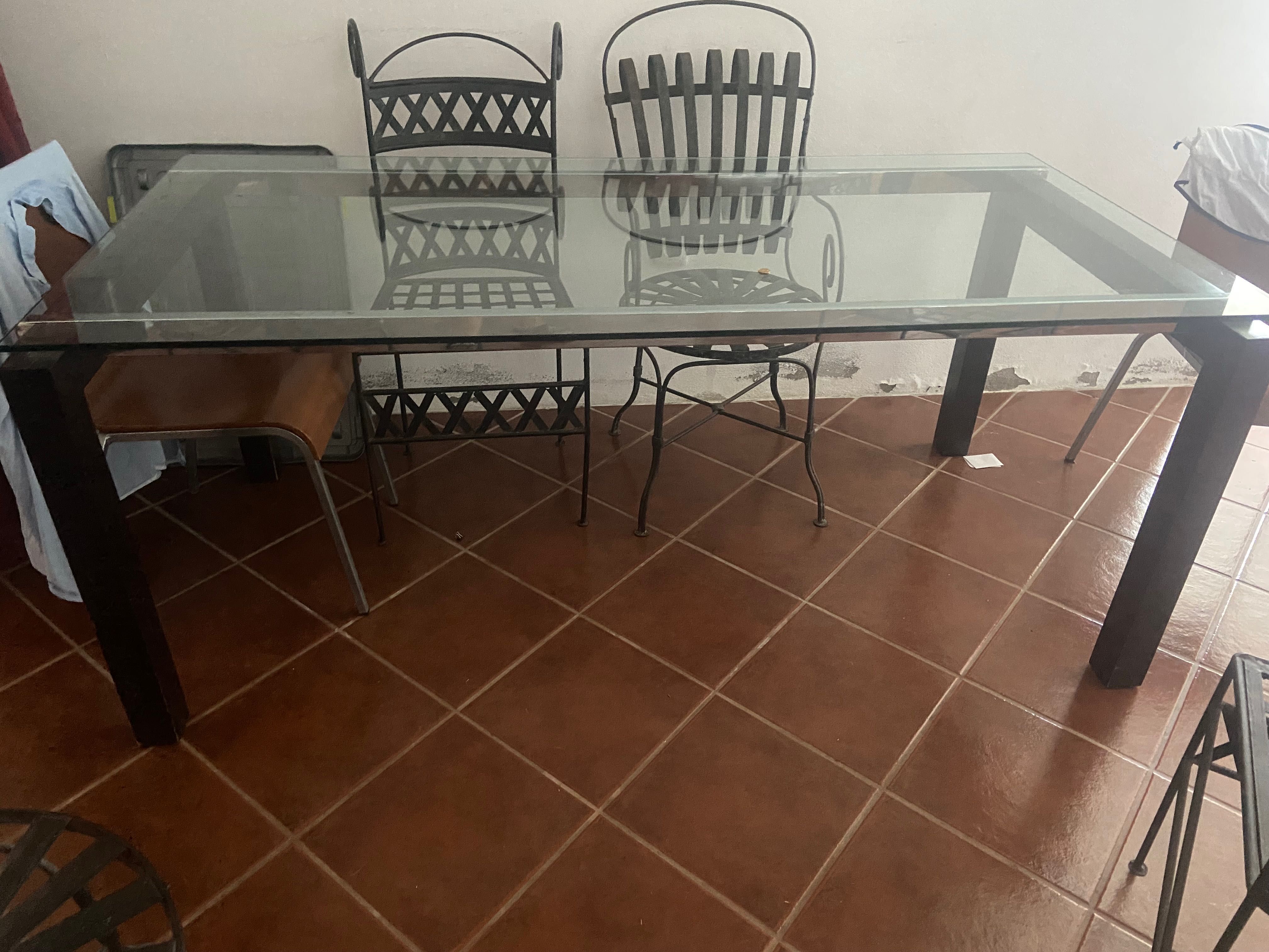 Mesa vidro para cozinha