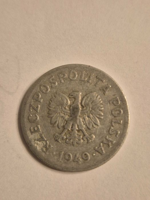 50 groszy z 1949r bez znaku mennicy