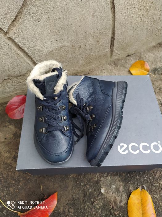 Ecco 27 ботинки на хлопчика зимові черевики шкіряні чоботи взуття ессо