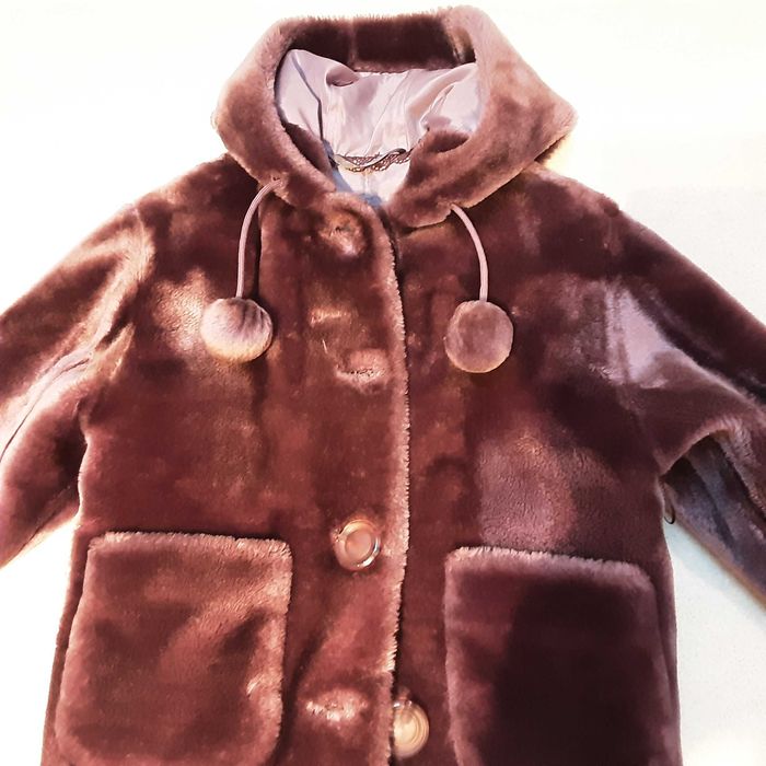 Futerko sztuczne dziewczynka 3-5 lat stan idealny, bardzo ciepłe