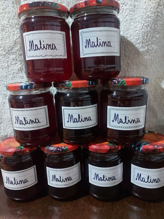 Sok z malin z własnej plantacji