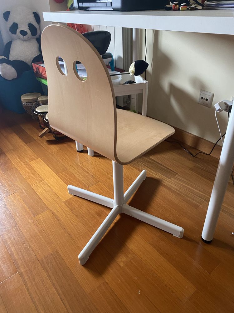 Cadeira para secretária criança, bétula/branco