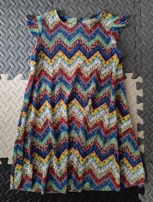 Tęczowa sukienka ZARA Girls, r. 122 cm