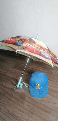 Зонт детский парасолька тачки