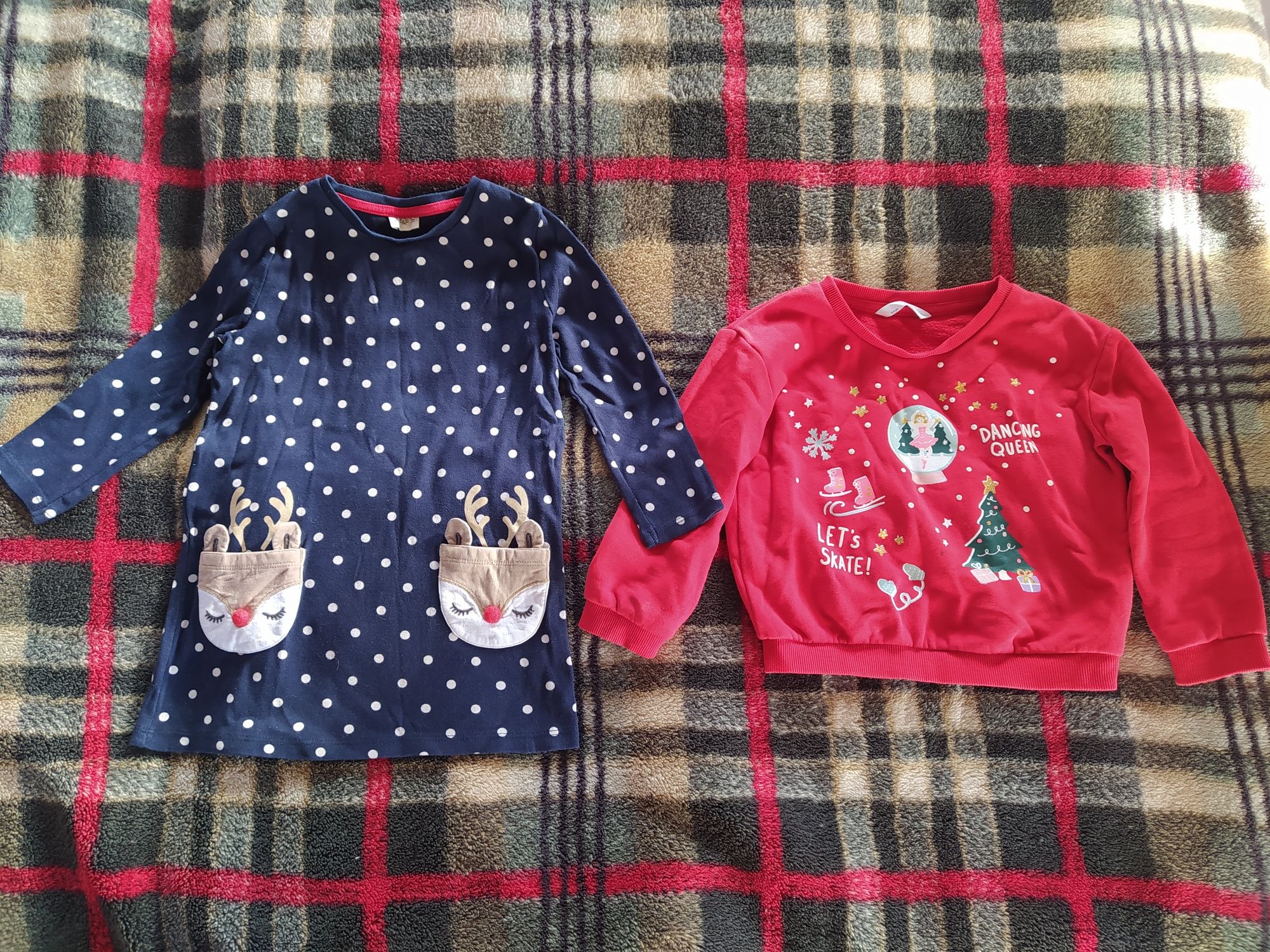 Різдвяна, новорічна сукня і кофтинка на дівчинку 3-4 роки