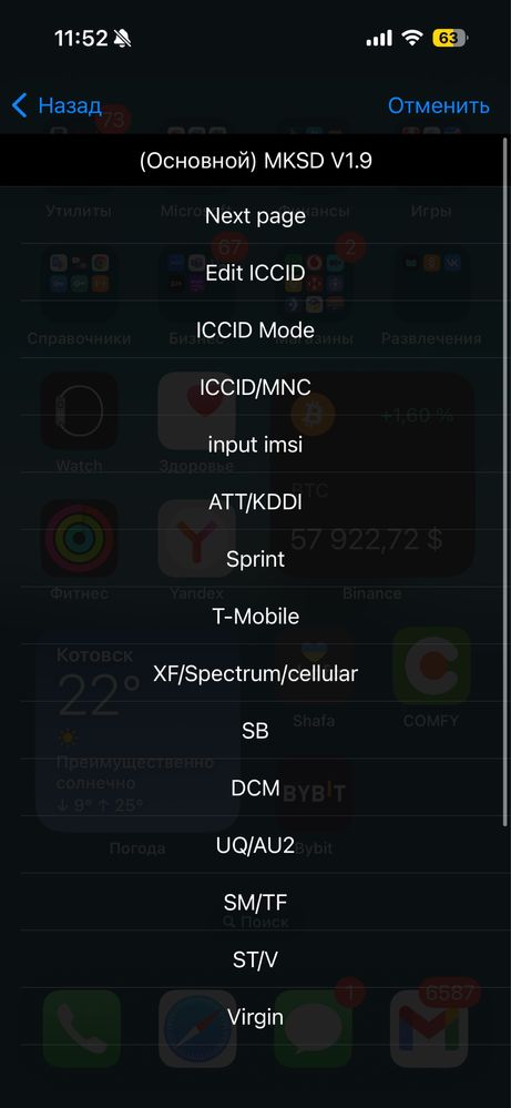 Чип 2025 года, GOLD v1.9 разблокировка iPhone рсим для айфона