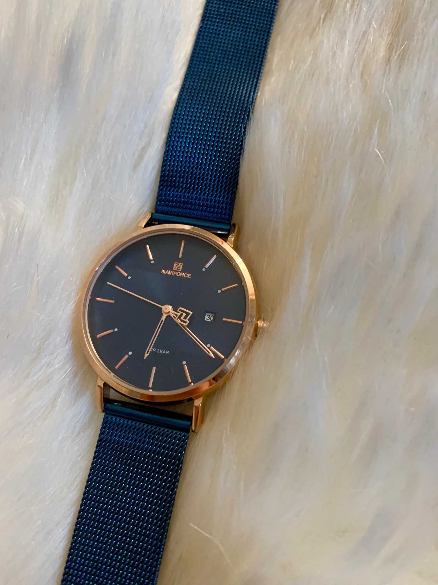 Zegarek Naviforce granat zloto Navy Blue gold