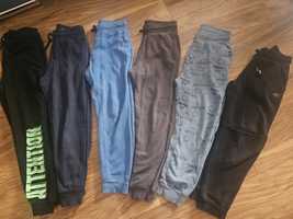 Zestaw spodnie dresowych h&M,  Smyk, 4F r 140 spodnie dresowe