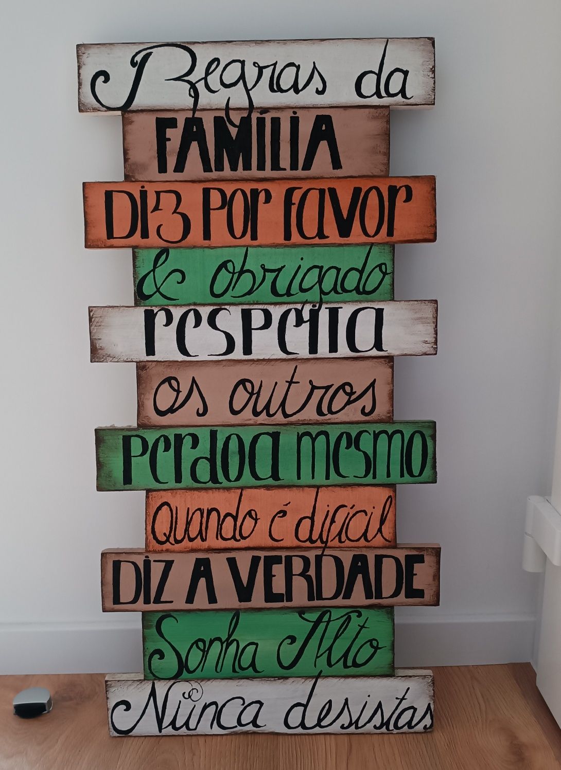 Quadro madeira letras