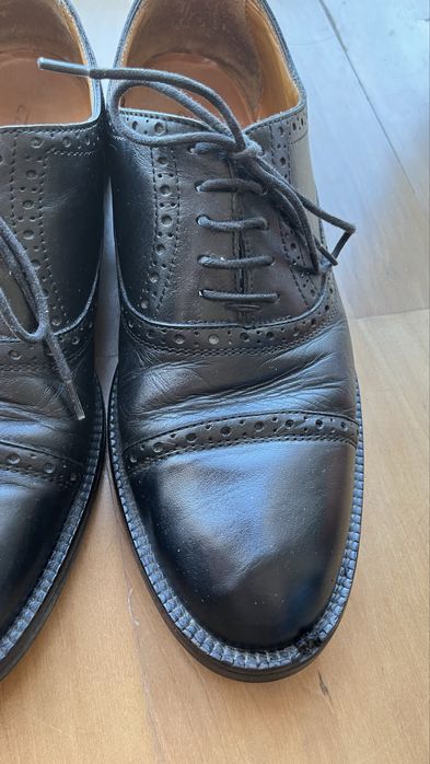 Sapatos clássicos Emidio Tucci pele preta tamanho 43