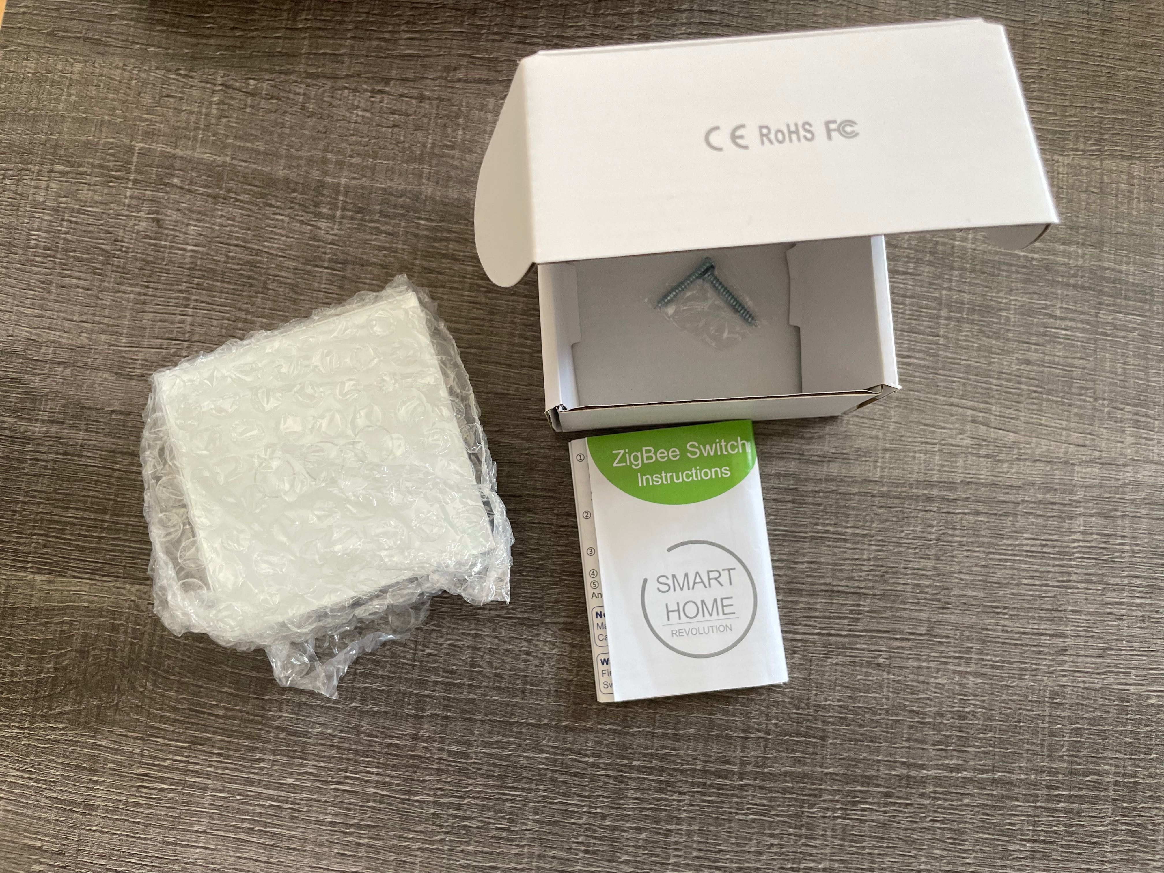 2 Interruptores Zigbee Desire - 3 Gang - 86x86mm - Vidro Branco - Tuya