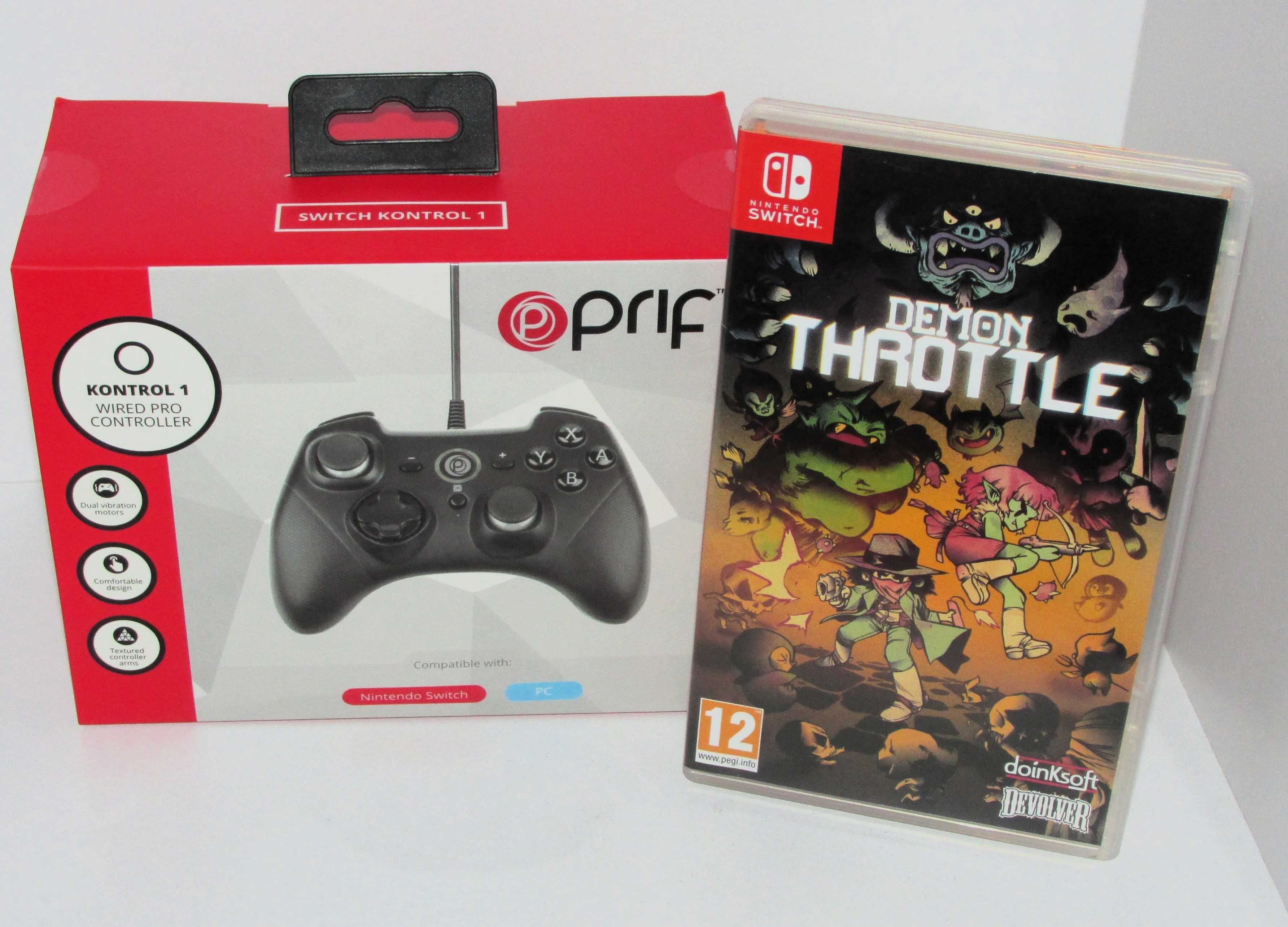 Demon Throttle + Wired Pro Controller Nintendo Switch
