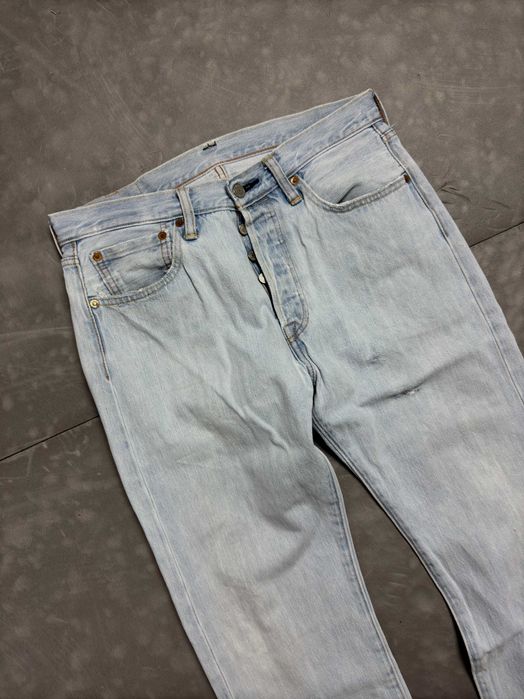 Levi’s 501 babyblue y2k denim spodnie jeansowe washed (32×30)