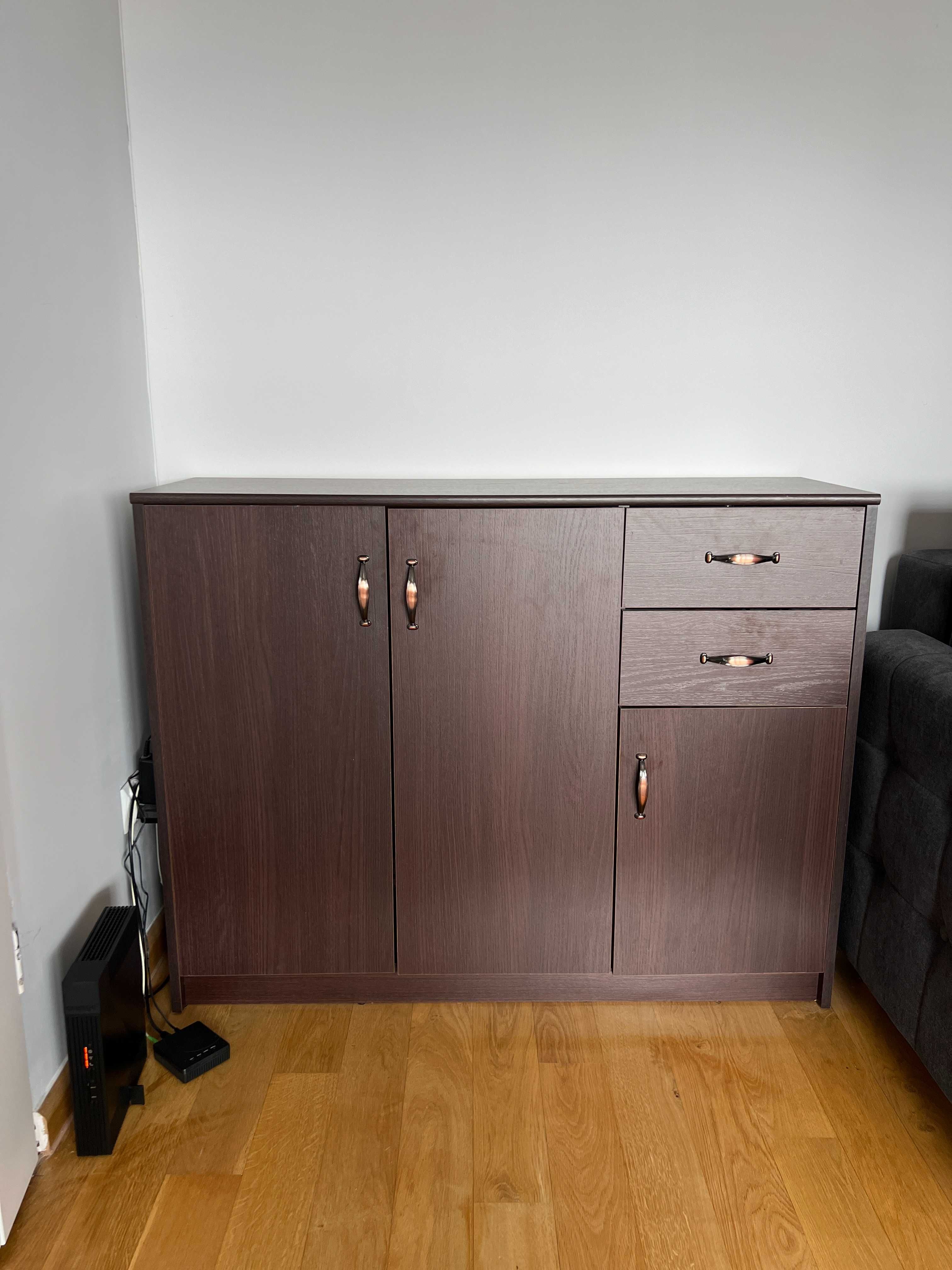 Komoda "Cztery Kąty" Brązowa / 110 cm / jak NOWA / OKAZJA