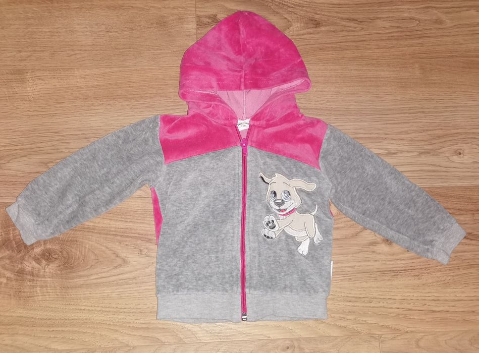 Bluza różowa szara. Rozmiar 80. Stan bardzo dobry.