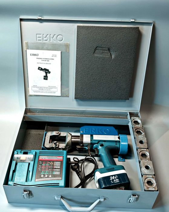 Zaciskarka Akumulatorowa Makita ERKO EP 300 Praska + Zestaw szczęk Box