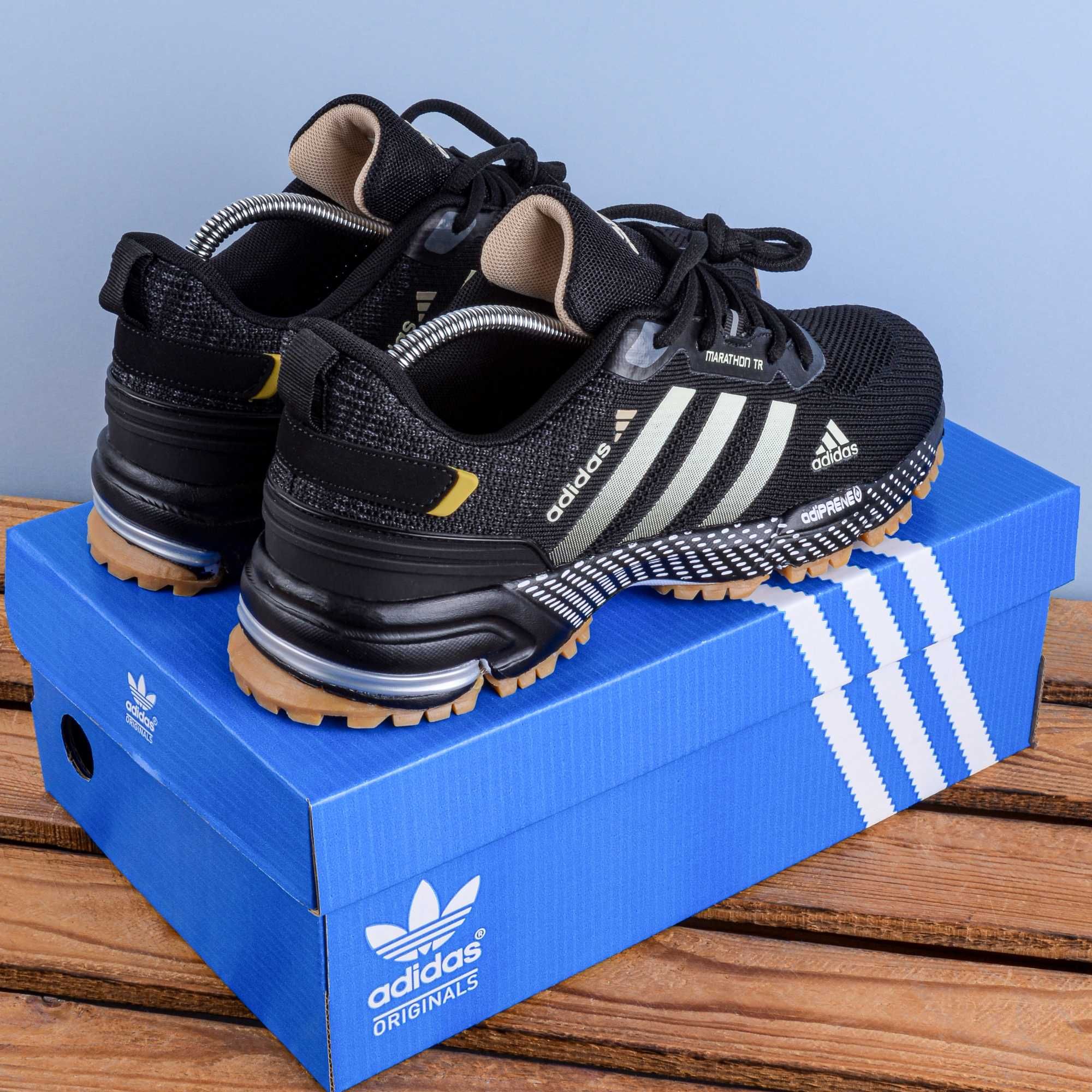 (1822) Чоловічі Кросівки Adidas Marathon чорні (41-46) адідаси