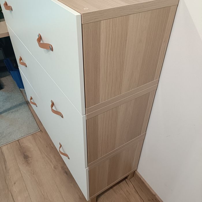 Pilnie sprzedam Besta Ikea dąb bejcowany na biało RTV szafka komoda