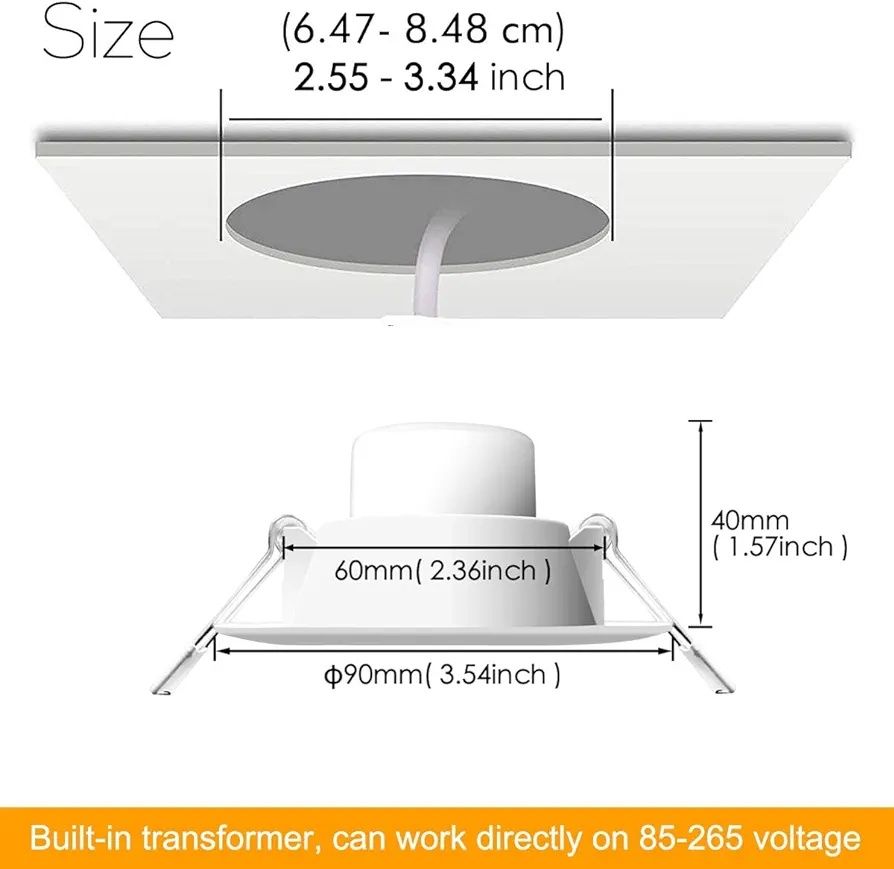 Oprawa sufitowa 4szt LED RGBW 5700K 9cm N62