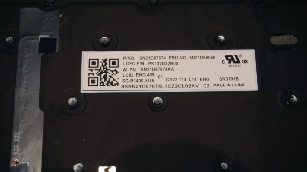 Klawiatura Lenovo ThinkPad 5N21D68058 Liteon Qwerty US