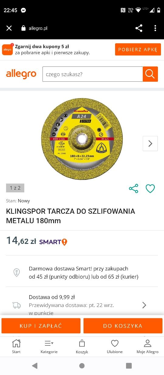 Tarcza do szlifowania Metali Nowa