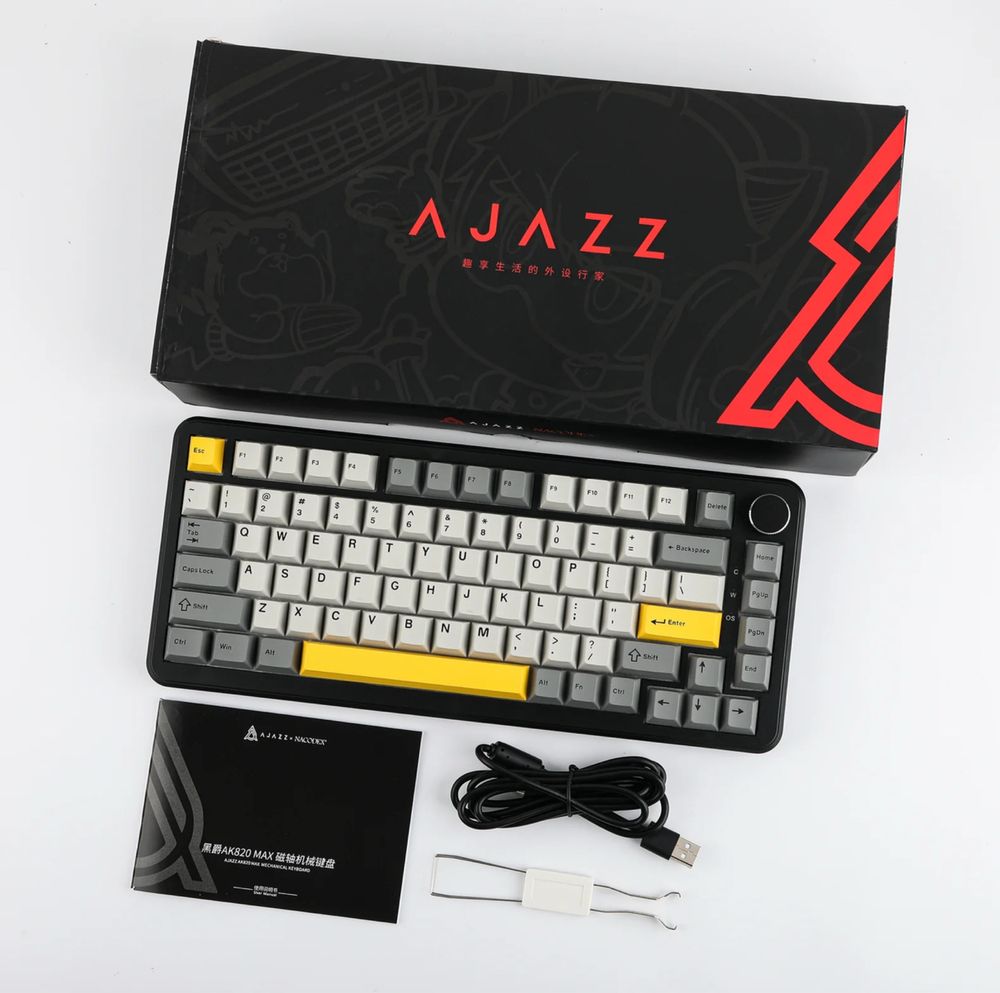 Клавіатура AJAZZ AK820 Max HE Grey-Yellow