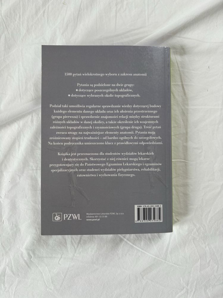 „Anatomia człowieka 1500 pytań testowych” Florian Czerwiński