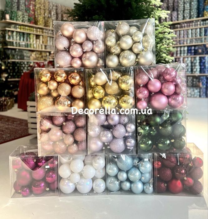 Новорічний декор. Ялинкові прикраси. Набір ялинкових іграшок.