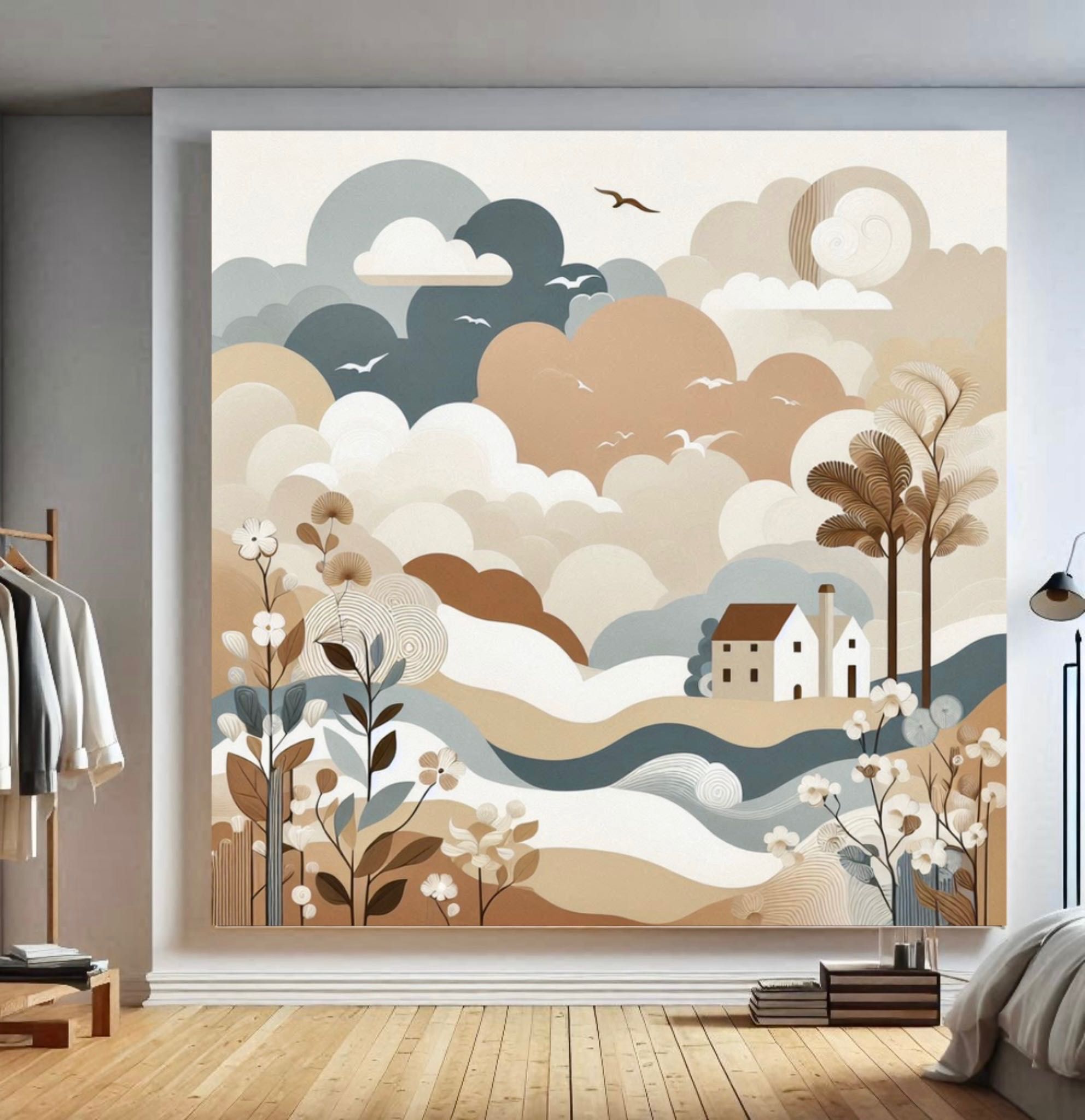 Mural Servico Para Parede/Azulejos/Madeira (artes Pintura )