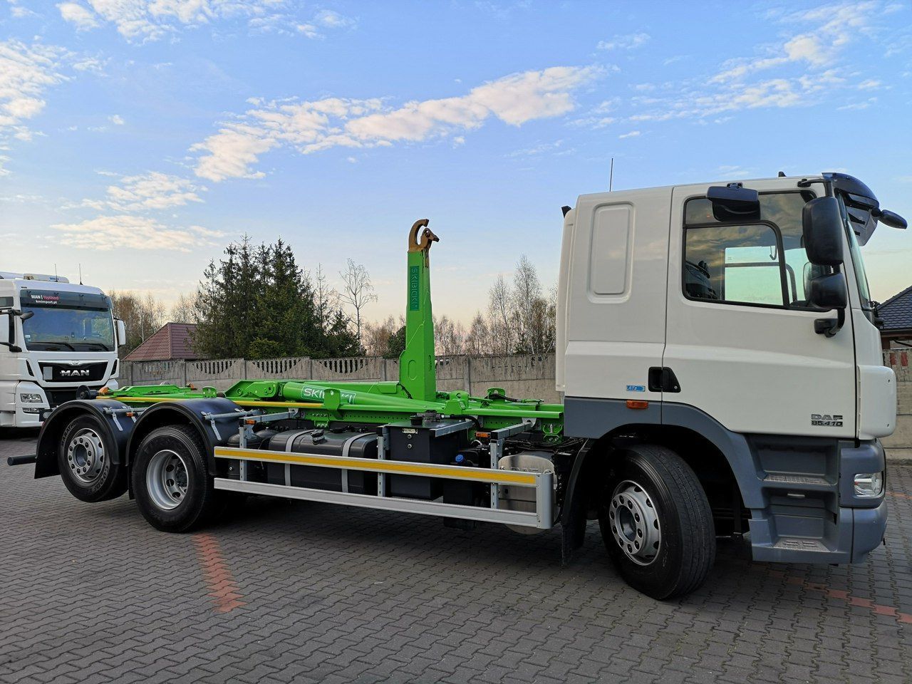 DAF CF 85.410 ATE Hakowiec 6x2 Skibicki 250Tys.Km.! Jak z Fabryki!  Rolka! Na Duże Kontenery! Manual! Blokada Mostu! Oryginalny Hak!