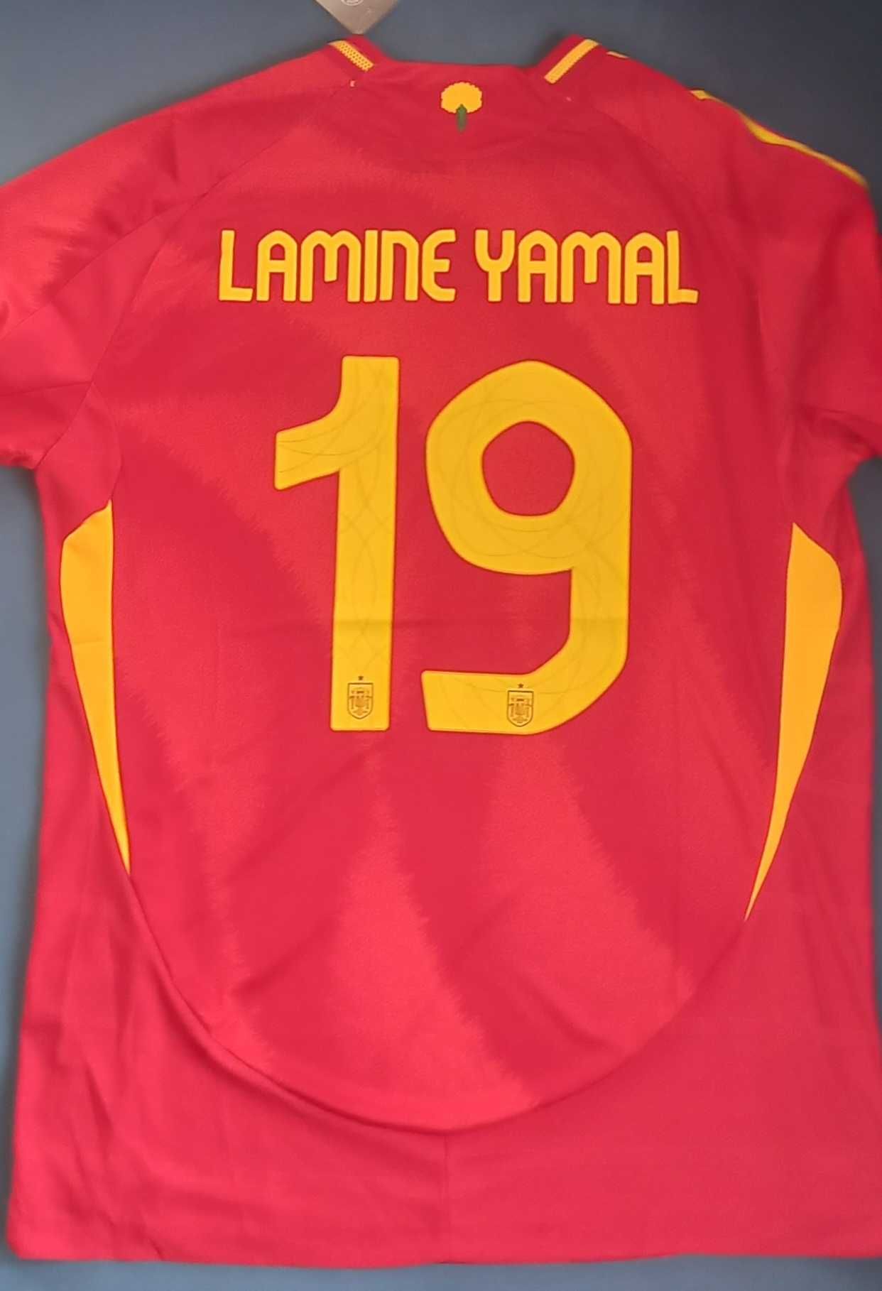 Koszulka Hiszpania2024 Adidas Authentic #19Lamine Yamal, wersja domowa