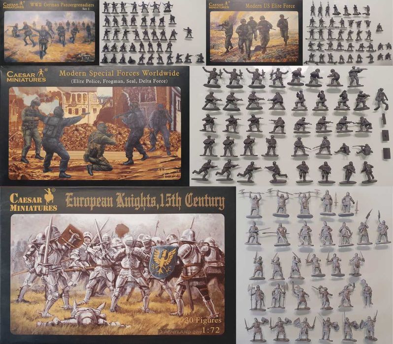 Наборы солдатиков Ceasar, DDS и Emhar в масштабе 1/72