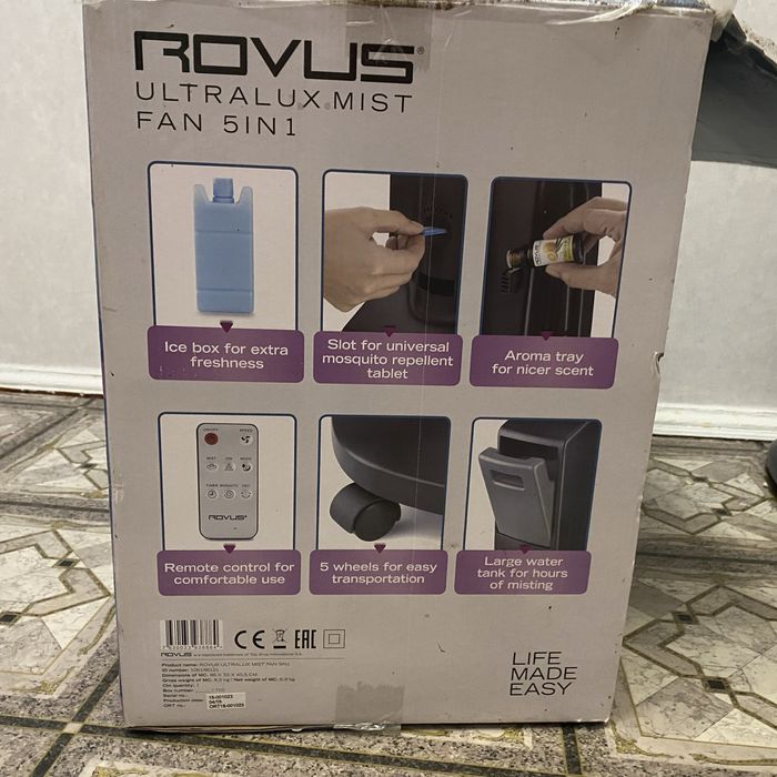 Вентилятор домашний с увлажнением воздуха