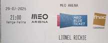 Bilhete Lionel Richie