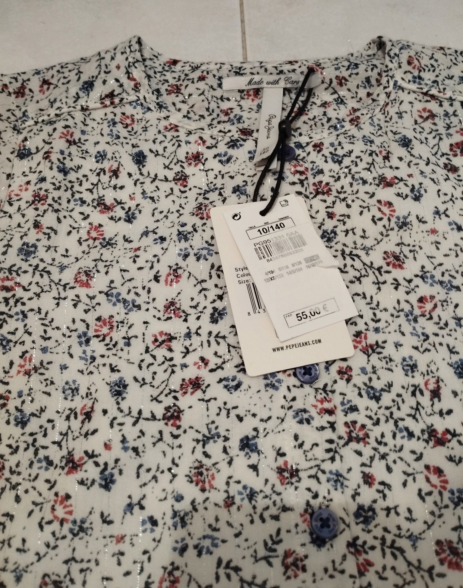Vestido Florido Pepe Jeans Novo - 10 anos
