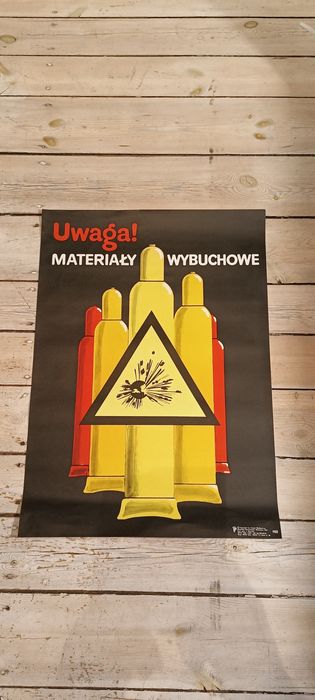 Oryginalne plakaty BHP PRL
