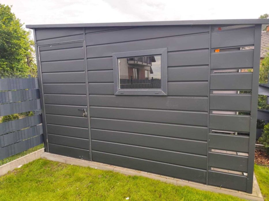 Altana, schowek blaszany, domek narzędziowy blaszak, GARAŻ wiata WZORY