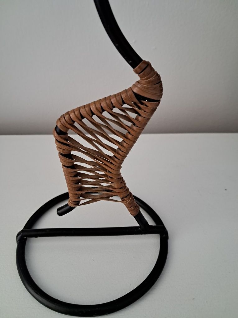 Świecznik PRL metaloplastyka