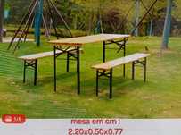 Mesa e bancos para jardim ou Pic-nic