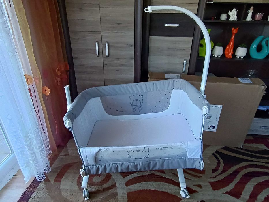 Cam Cullami Włoskie Łóżeczko Dostawne Wielofunkcyjne Kołyska 161 Szary