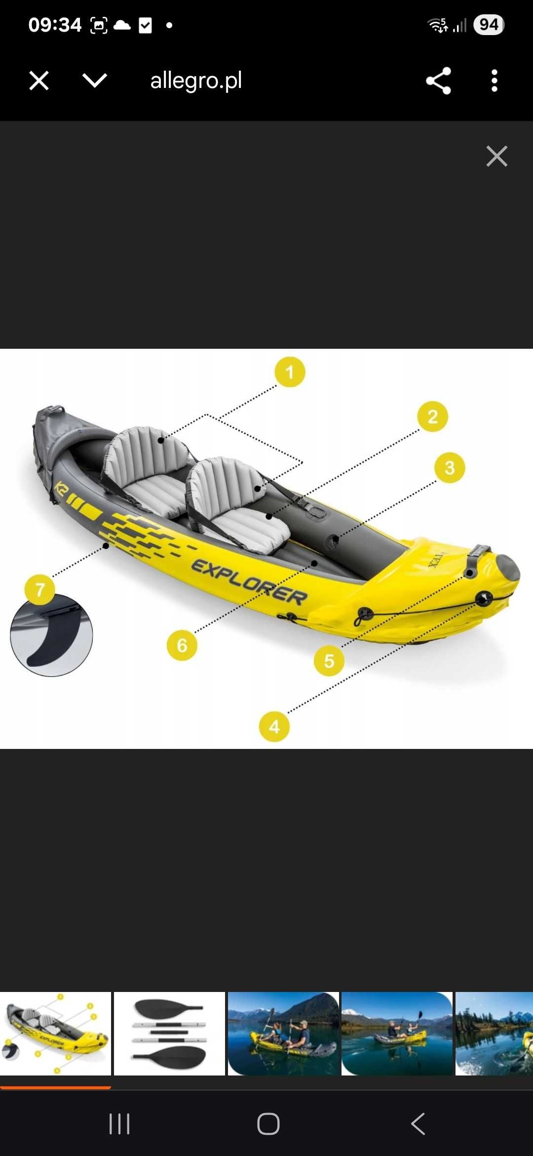 kajak dmuchany Intex Explorer k2