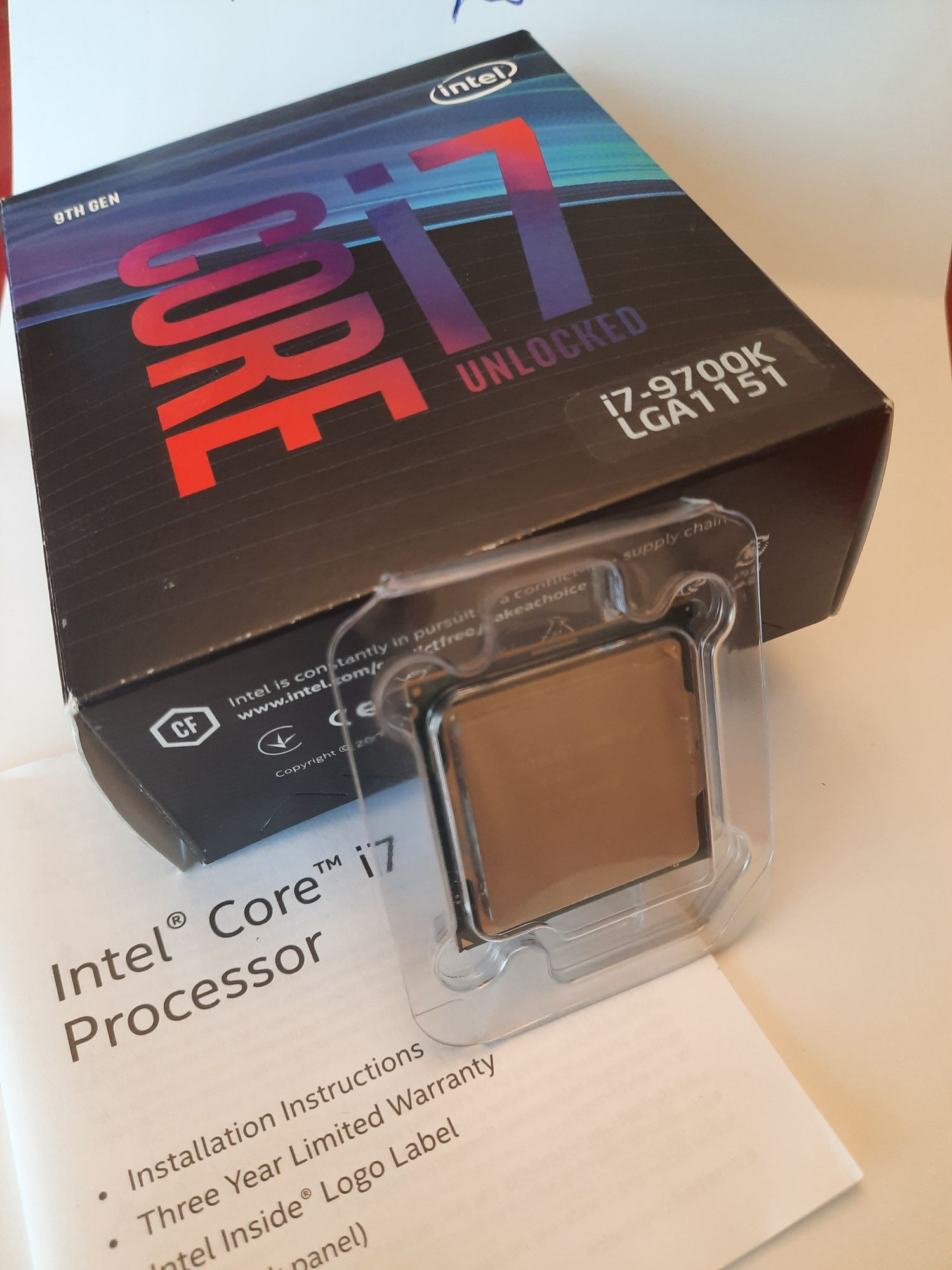 CPU i7 9700k como novo