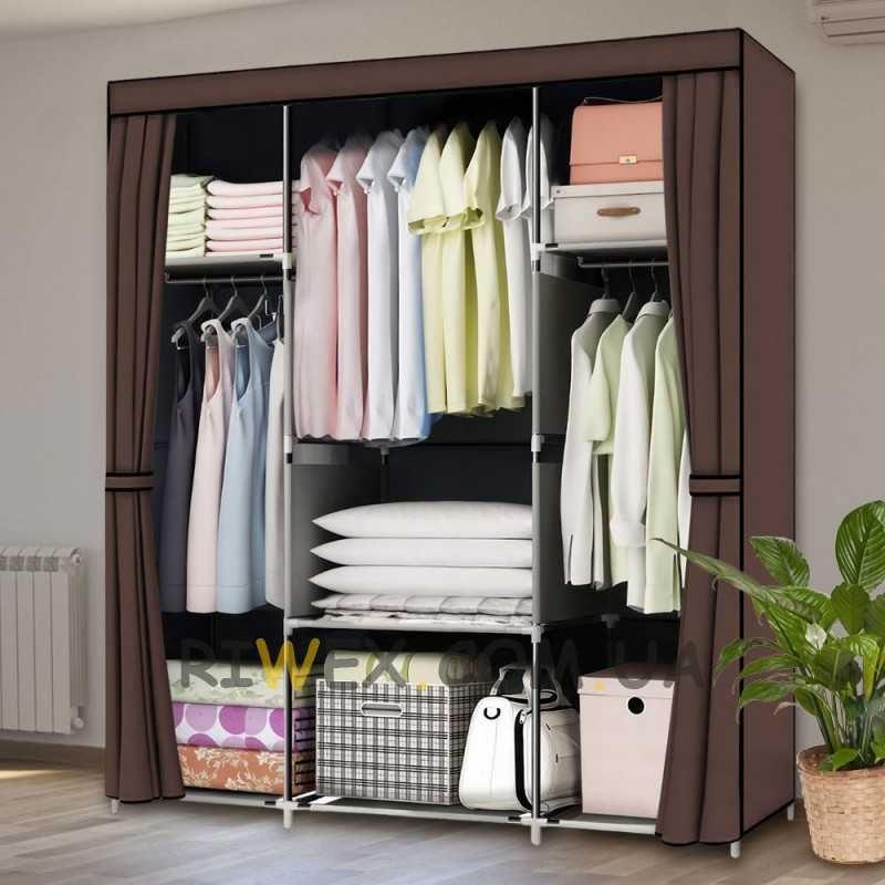 Складна тканинна шафа 3-секції Storage Wardrobe органайзер гардероб