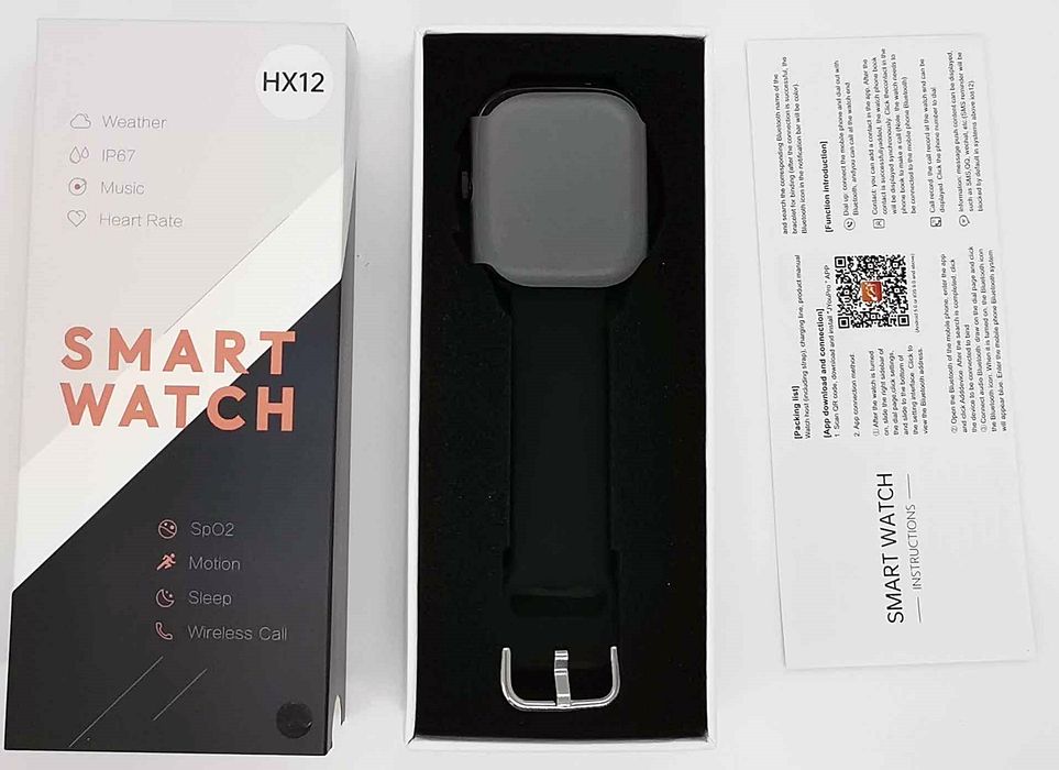 Smartwatch Fitness Pomiare Tętna Krokomierz Funkcja Rozmów