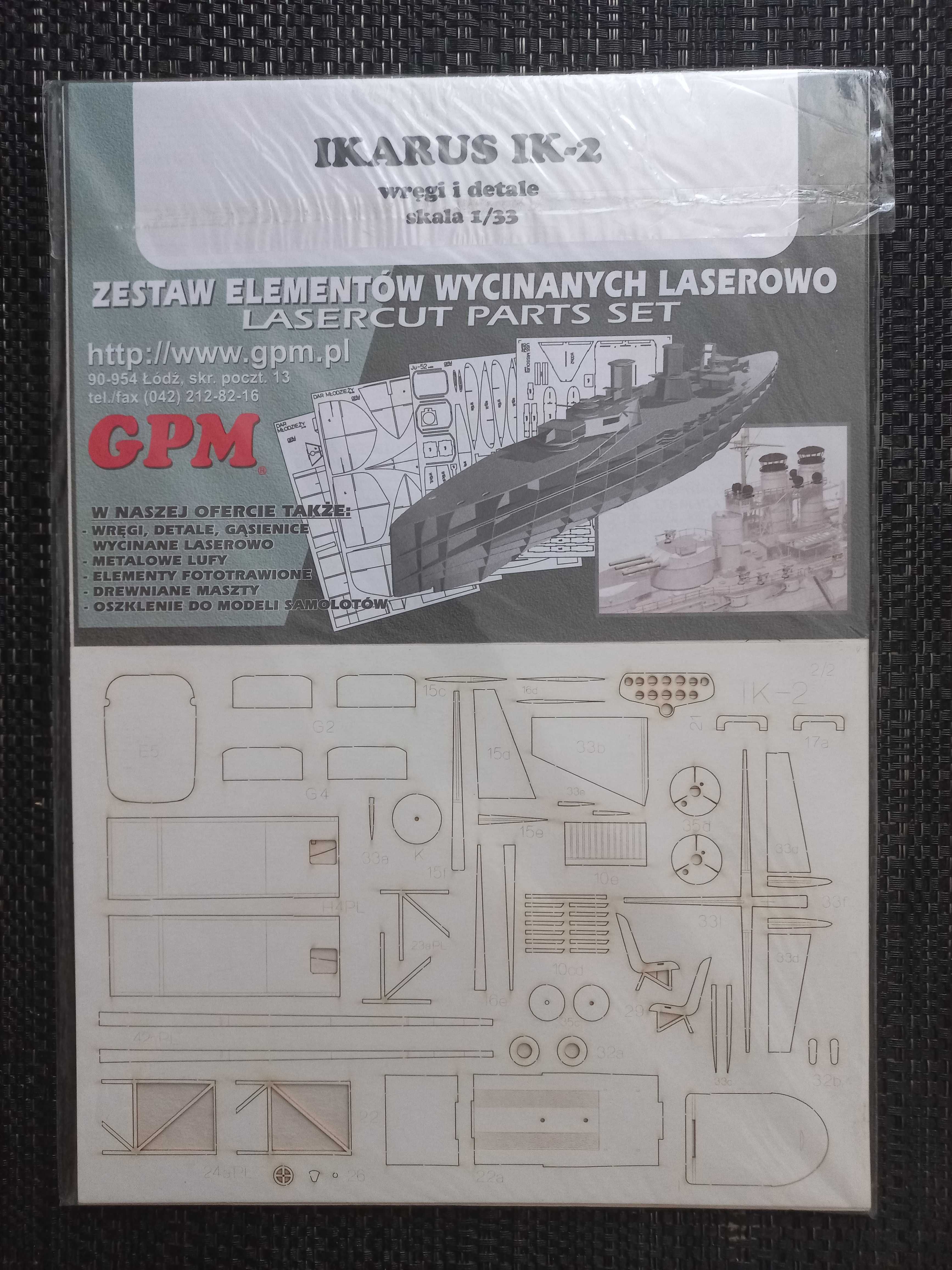 Model Kartonowy GPM 463 Samolot IKARUS IK-2 + LASERY