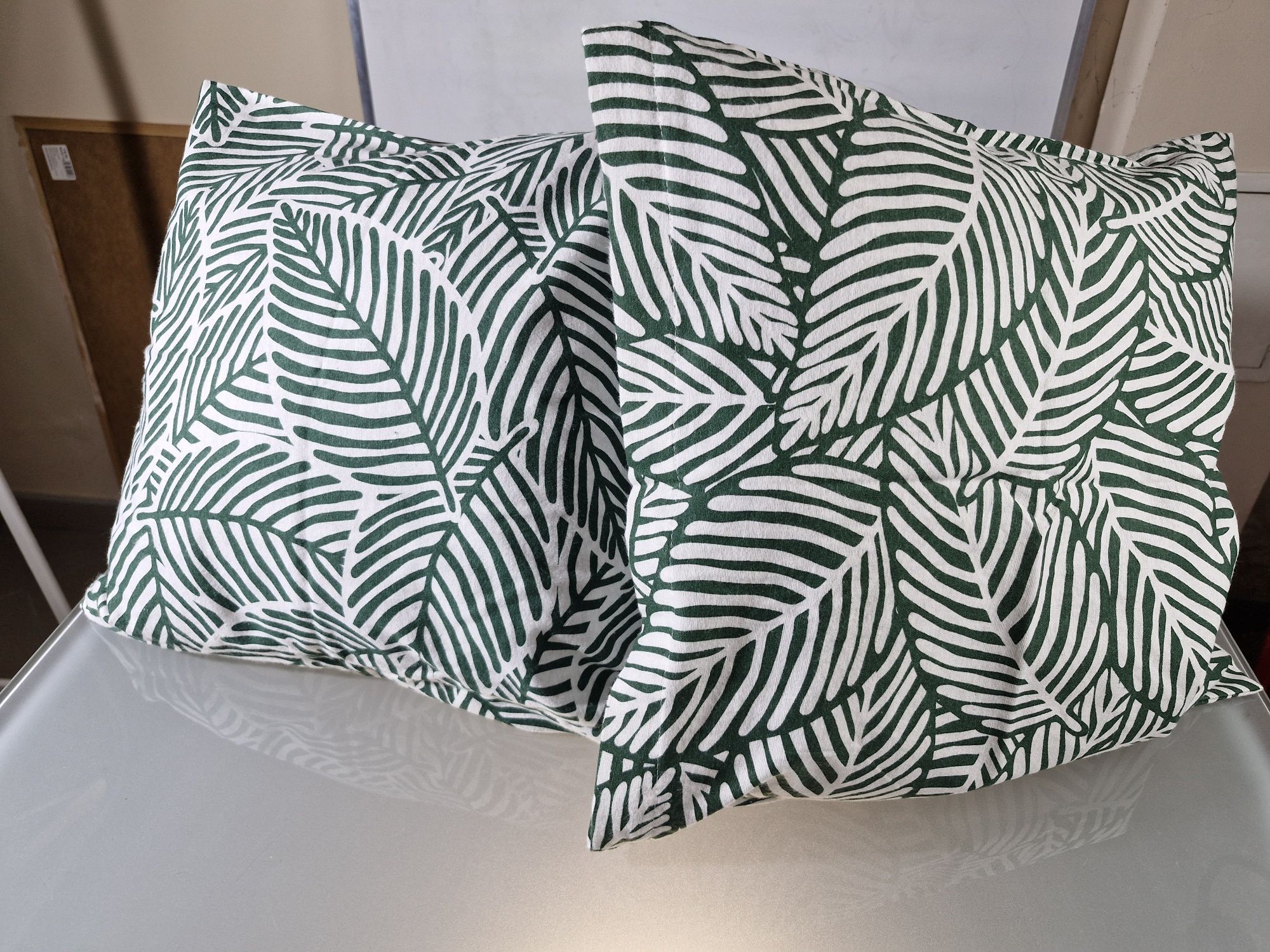 Dwie Poduszki Dekoracyjne 40x40 Poszewki + Wkłady IKEA