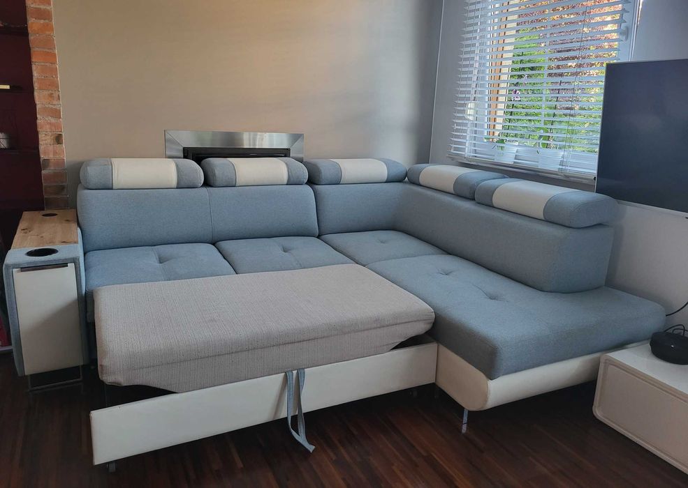 Kanapa narożna, rogówka z funkcją spania