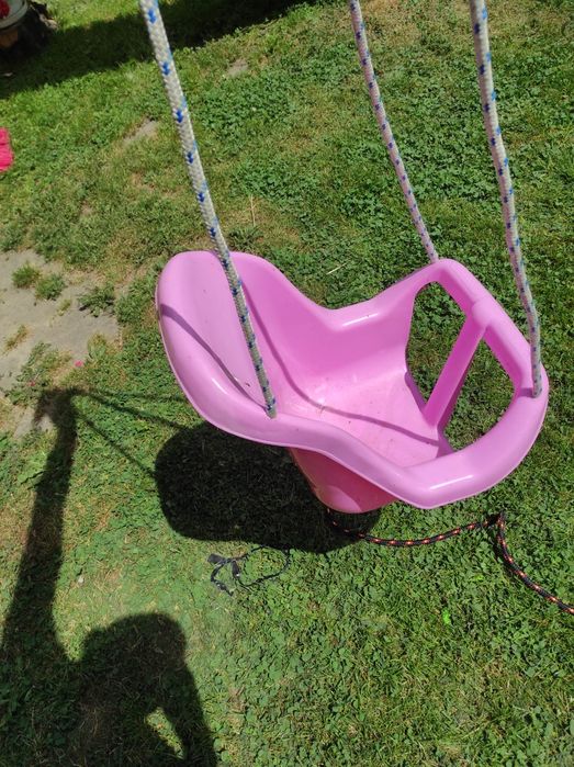 huśtawka kubełkowa, plastikowa, nowe linki