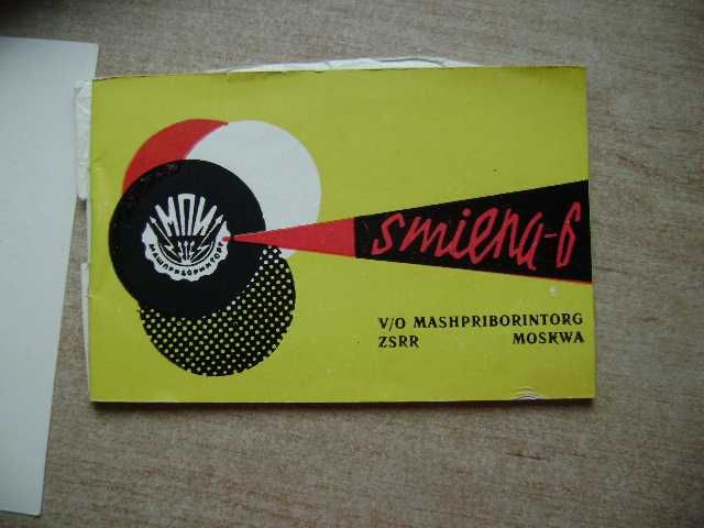 Starocie z PRL Aparat fotograficzny Smiena 6 pudełko+instrukcja 1963r.